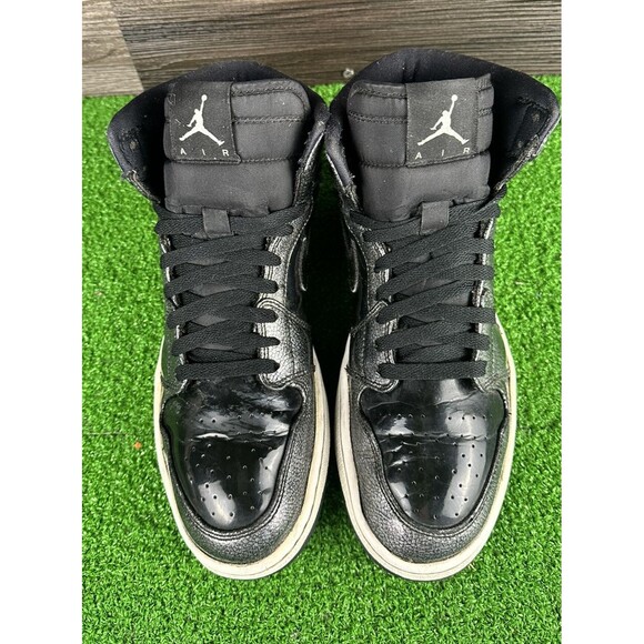 2016 Nike Air Jordan Retro 1 High OG SZ 9.5 Black Patent Anti Gravity 332550-017 main image 4